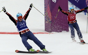 Gold medalist in freestyle Marielle Thompson at the Olympics in Sochi