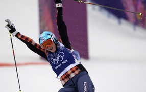 Обладательница золотой медали в дисциплине фристайл Мариэль Томпсон из Канады