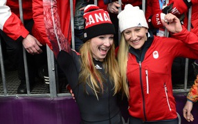 Обладательница золотой медали в дисциплине бобслей Кейли Хамфрис на олимпиаде в Сочи