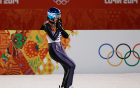 Обладательница золотой медали в дисциплине прыжки на лыжах с трамплина Карина Фогт из Германии