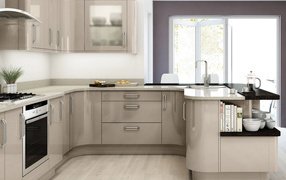Gray furniture in the kitchen