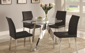 Серые стены в столовой