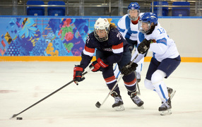 Хоккеисты на льду на Олимпиаде в Сочи