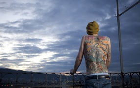 Икона тату на спине