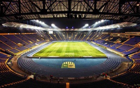 Внутри стадиона Чемпионата Мира по футболу в Бразилии 2014