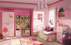 Детская для девочки в розовом стиле