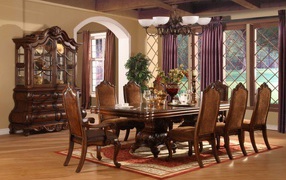 Luxurious furniture in the dining room