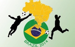 Карта Чемпионата Мира по футболу в Бразилии 2014