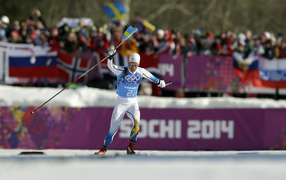Маркус Хельнер шведский лыжный гонщик обладатель золотой и серебряной медали в Сочи