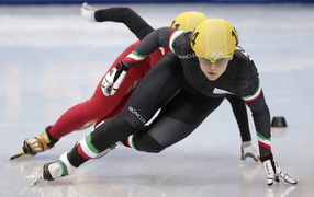 Мартина Вальчепина шорт-трек бронзовая медаль на олимпиаде в Сочи 2014 год