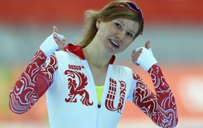 Ольга Фаткулина российская конькобежка обладательница серебряной медали в Сочи