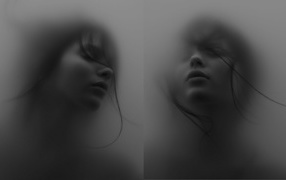 Фотография девушки в тумане