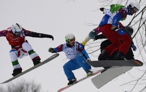 Pierre volts French snowboarder gold medal at the Olympic Games in Sochi 2014