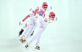 Российская конькобежка Ольга Граф на олимпиаде в Сочи