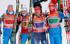 Российский лыжник Максим Вылегжанин обладатель золотой медали