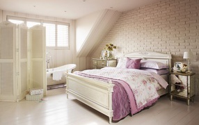 Ширма в спальне