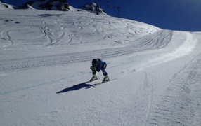 Обладатель серебряной медали американский лыжник Эндрю Вайбрехт на олимпиаде в Сочи