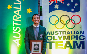 Обладатель серебряной медали австралийский фристайлист Дэвид Моррис 