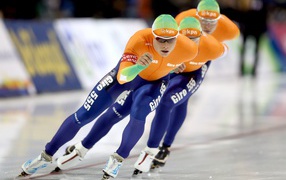 Обладатель серебряной медали голландский конькобежец Кун Вервей на олимпиаде в Сочи