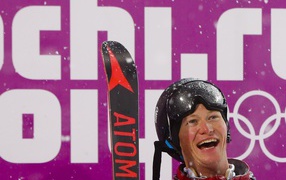 Silver Medalist Michael Riddle Canadian freestyle at the Olympic Games in Sochi