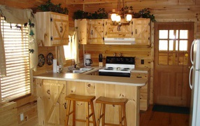 Small wooden kitchen