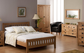 Stylish wooden furniture for the bedroom