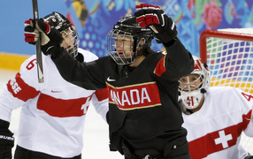 Хоккеистки из Швейцарии бронзовая медаль на олимпиаде в Сочи