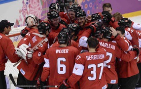 Сборная Канады по хоккею обладательница золотой медали 