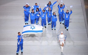 Команда Израиля на открытии Олимпиады в Сочи