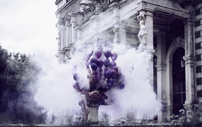 Фотография женщина с воздушными шарами