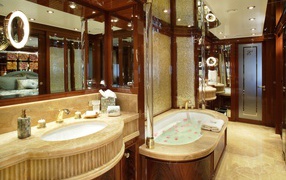 The exclusive design of the bathroom