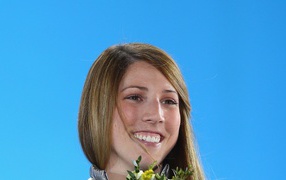 Обладательница бронзовой медали в дисциплине санный спорт Эрин Хэмлин на олимпиаде в Сочи