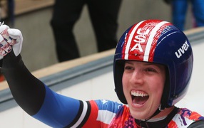 Обладательница бронзовой медали в дисциплине санный спорт Эрин Хэмлин из США