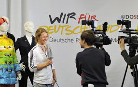 Обладательница бронзовой медали в дисциплине лыжные гонки Клаудиа Ништад на олимпиаде в Сочи