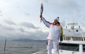 Факел Олимпиады в Сочи 2014