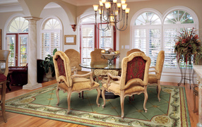 Upholstered furniture in the dining room