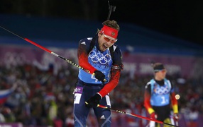 Обладатель серебряной медали в дисциплине биатлон Симон Шемпп из Германии