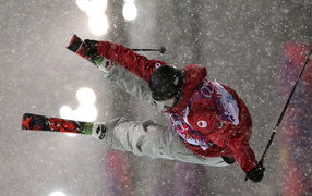 Winner of the silver medal in freestyle Michael Riddle at the Olympics in Sochi