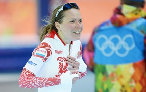 Winner of two bronze medals Russian skater Olga Graf at the Olympics in Sochi