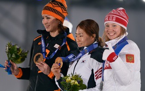 Winner of two bronze medals in the discipline of speed skating Margot Boer at the Olympics in Sochi