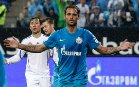 Zenit midfielder Roman Shirokov on the field