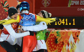 Zeverin Freund German ski jumper gold medalist in Sochi