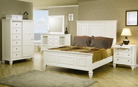 Белая мебель в спальне