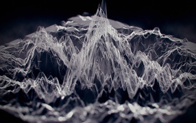 3Д модель горной местности