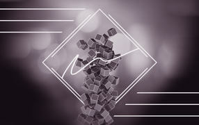 Столб из черных кубов 3Д