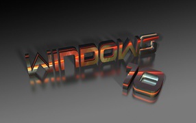 Надпись Windows 10, 3Д графика
