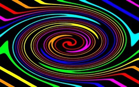 Воронка из радужных линий