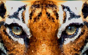 Морда тигра в 3Д графике