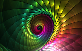 Радужная раковина 3Д