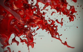 Красная кровь в 3-Д графике